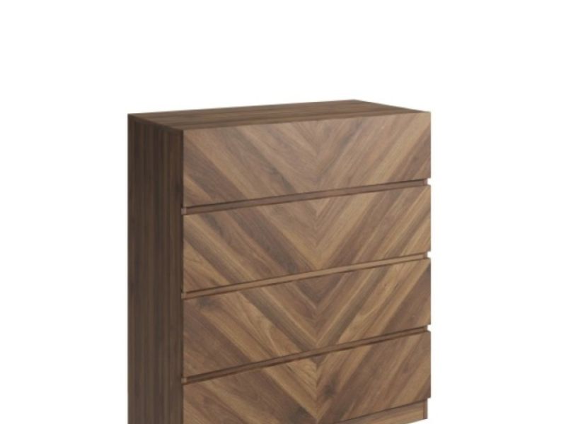 GFW Catania 4 Drawer Chest In Royal Walnut