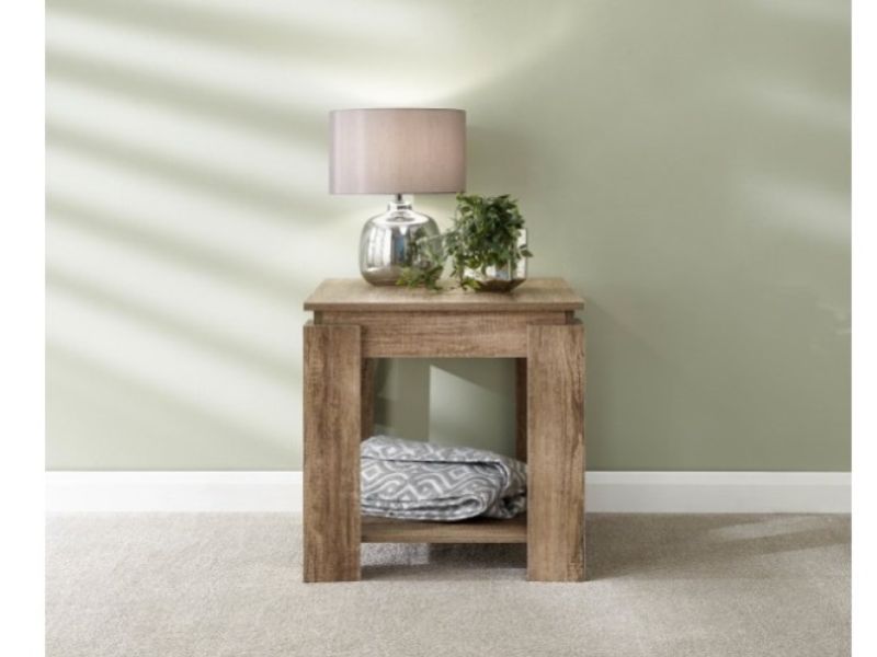 GFW Canyon Oak Effect Lamp Table