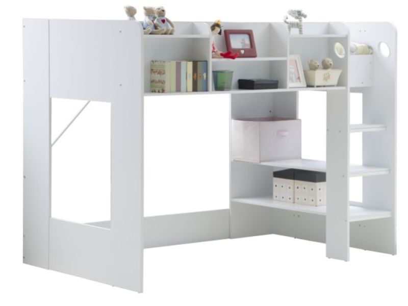 Flair Furnishings Wizard Junior White High Sleeper Bed