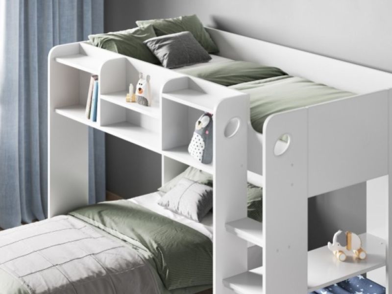 Flair Furnishings Wizard L Shape Bunk Bed In White