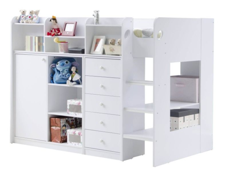 Flair Furnishings Wizard Junior White High Sleeper Storage Station