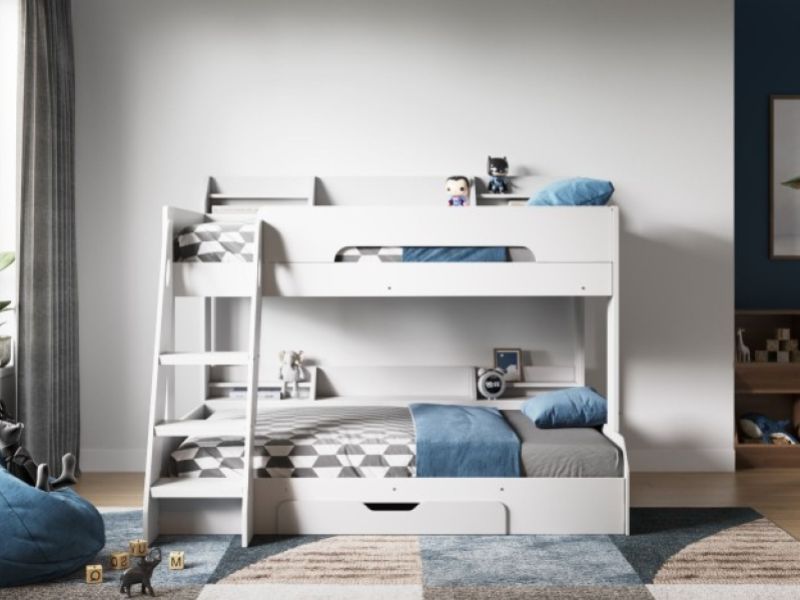 Flair Furnishings Flick White Triple Sleeper Bunk Bed