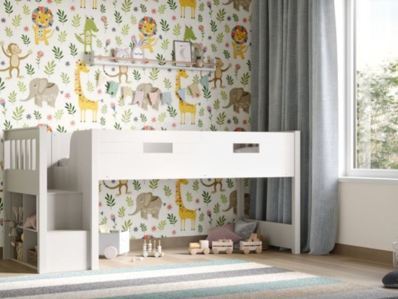 Flair Furnishings Charlie White Mid Sleeper Bed