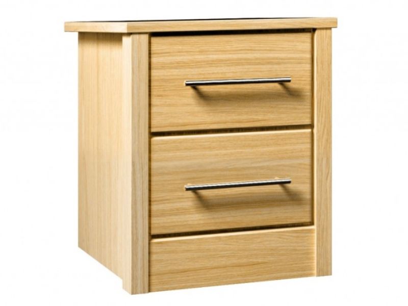 Kingstown Serena Oak 2 Drawer Bedside Cabinets