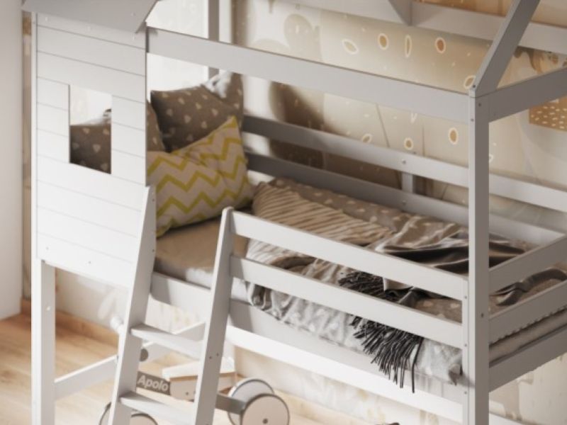 Flair Furnishings Hideaway Treehouse White Mid Sleeper Bed