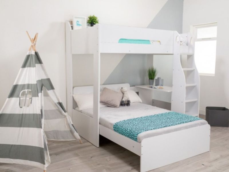 Flair Furnishings Cosmic White L Shaped Triple Sleeper Bunk Bed