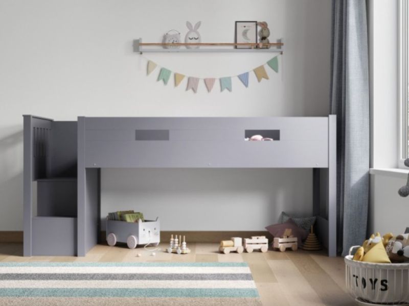 Flair Furnishings Charlie Grey Mid Sleeper Bed