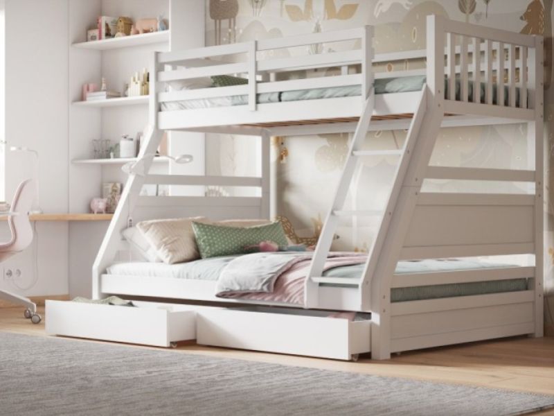 Flair Furnishings Ollie White Triple Sleeper Bunk Bed