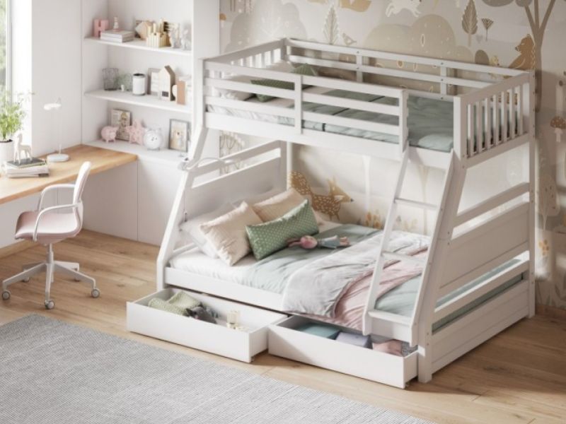 Flair Furnishings Ollie White Triple Sleeper Bunk Bed