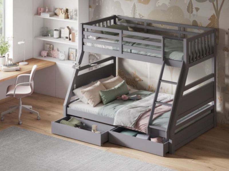 Flair Furnishings Ollie Grey Triple Sleeper Bunk Bed