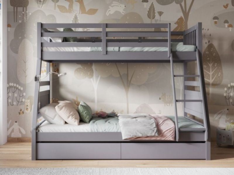 Flair Furnishings Ollie Grey Triple Sleeper Bunk Bed by Flair