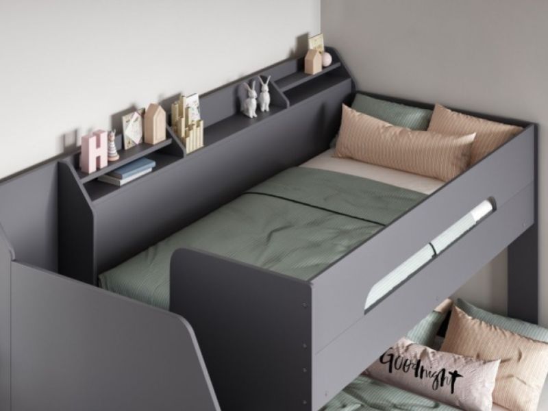 Flair Furnishings Slick Grey Triple Sleeper Bunk Bed