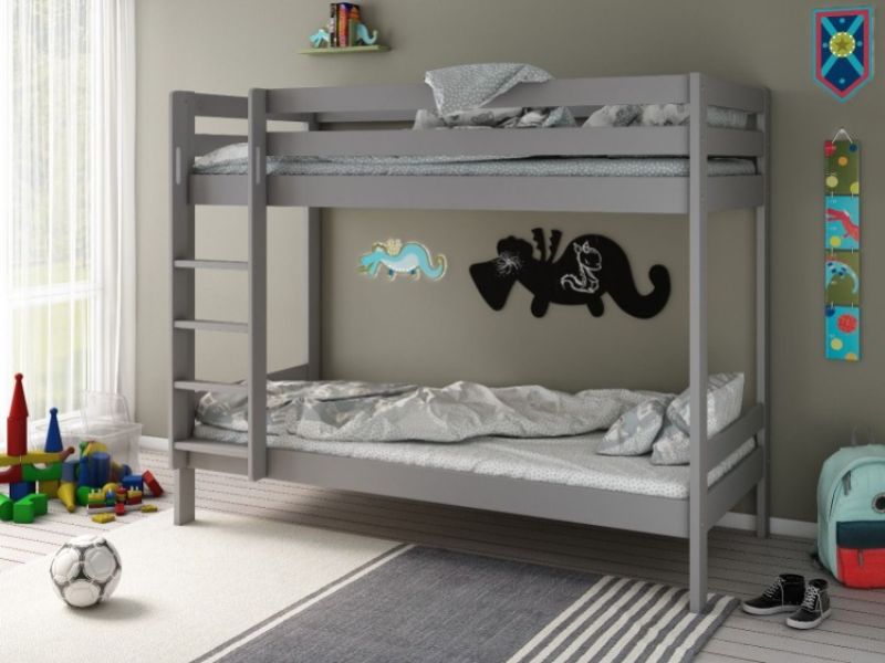 Noomi Nora Grey Wooden Bunk Bed