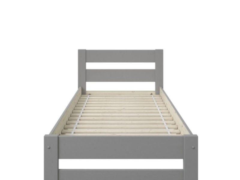 Noomi Tera 3ft Single Grey Wooden Bed Frame