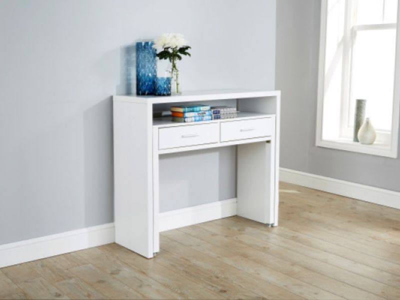 GFW Regis Extending Console Table In White