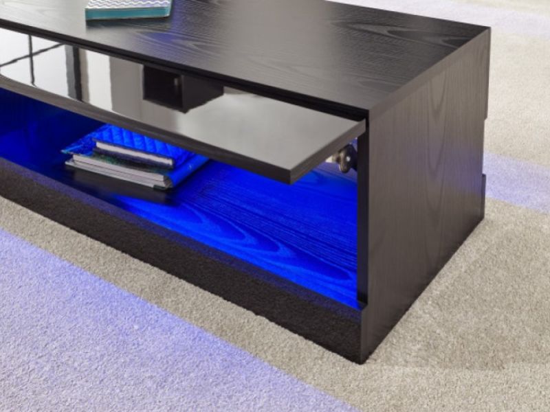 GFW Galicia Black Gloss LED Coffee Table