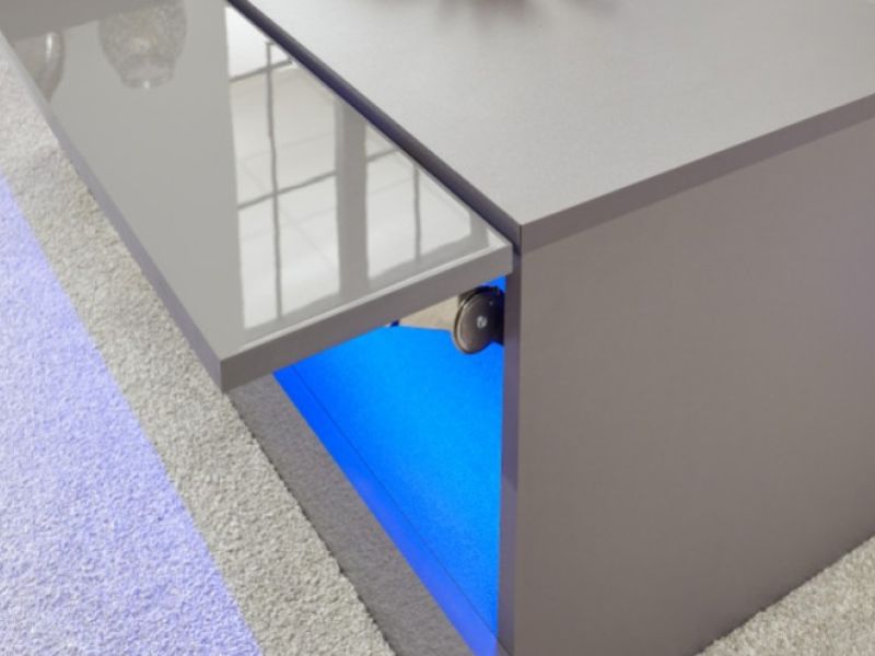 GFW Galicia Grey Gloss LED Coffee Table