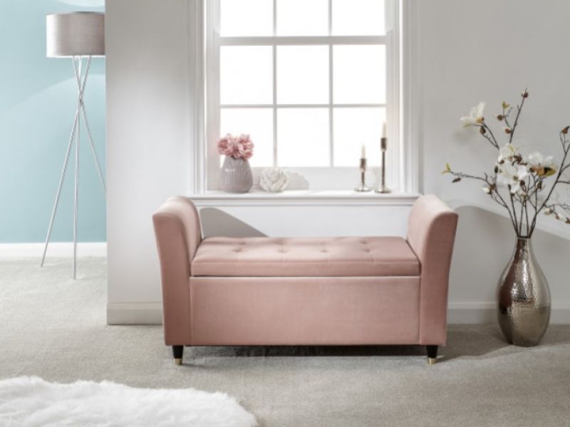 GFW Genoa Ottoman Storage Window Seat In Blush Pink