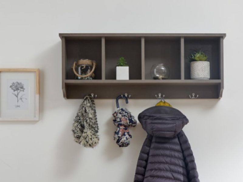 GFW Kempton Wall Rack In Grey