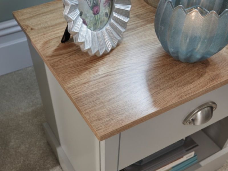 GFW Kendal 1 Drawer Bedside In Grey