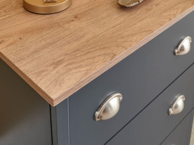 GFW Kendal 3 Drawer Chest In Slate Blue