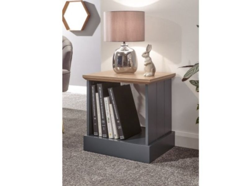 GFW Kendal Lamp Table In Slate Blue