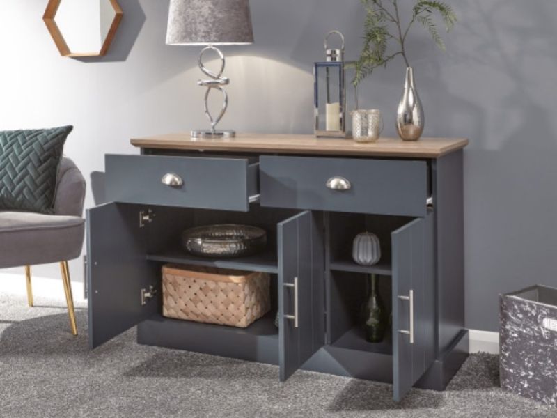 GFW Kendal Large Sideboard In Slate Blue