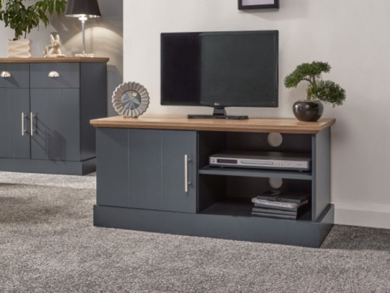 GFW Kendal Small TV Unit In Slate Blue