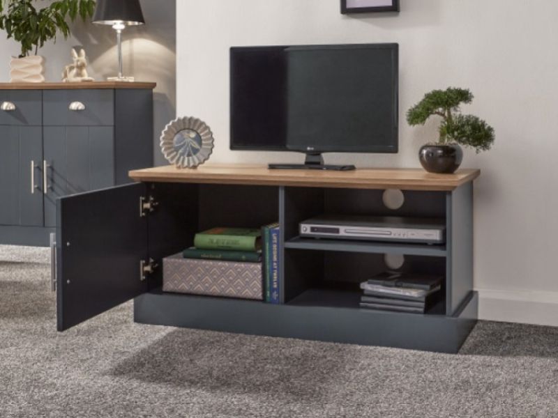 GFW Kendal Small TV Unit In Slate Blue