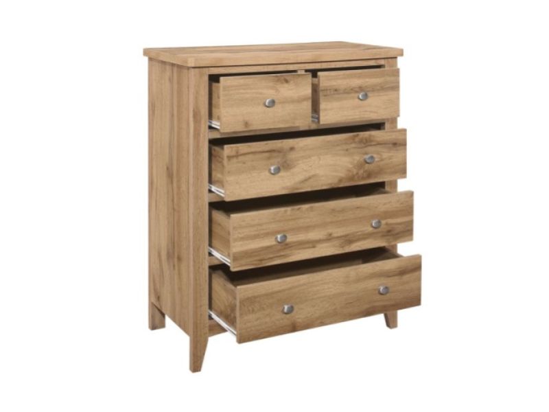 Birlea Hampstead Oak Finish 3 Plus 2 Drawer Chest