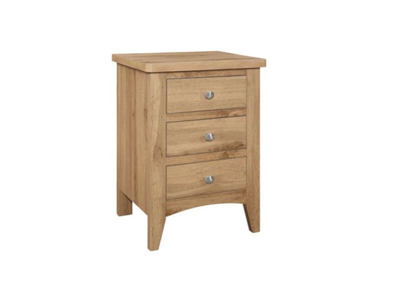 Birlea Hampstead Oak Finish 3 Drawer Bedside