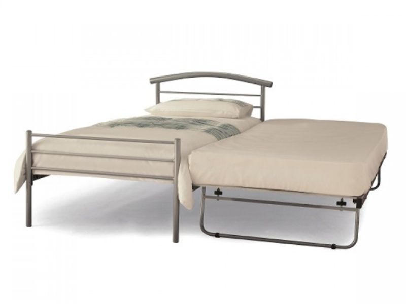 Serene Brennington 3ft Single Silver Metal Guest Bed Frame