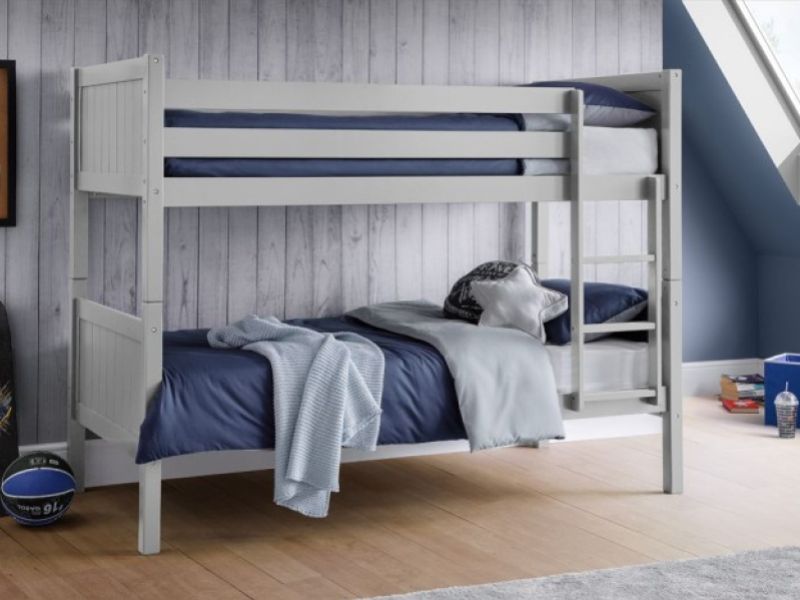 Julian Bowen Bella Wooden Bunk Bed In Dove Grey