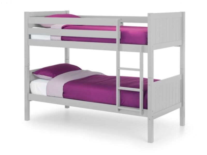 Julian Bowen Bella Wooden Bunk Bed In Dove Grey