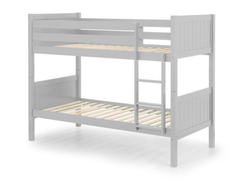 Julian Bowen Bella Wooden Bunk Bed In Dove Grey