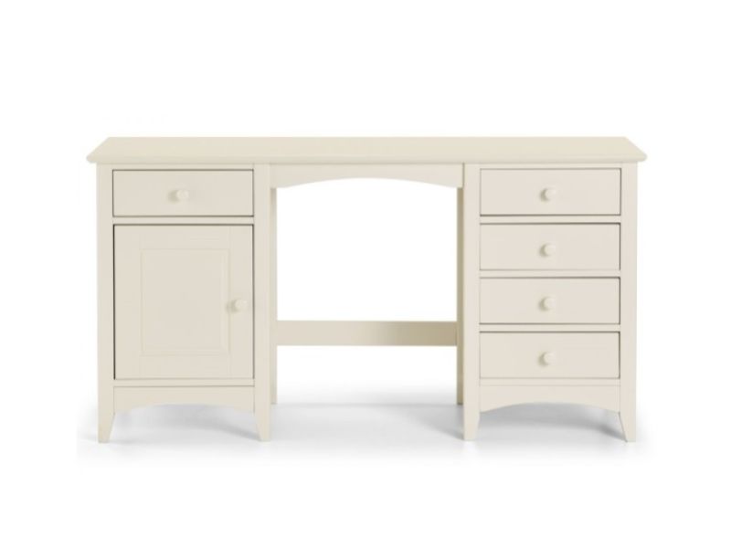 Julian Bowen Cameo Stone White Twin Pedestal Dressing Table