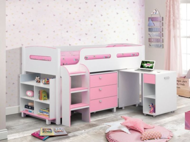 Julian Bowen Kimbo Pink Cabin Bed Frame