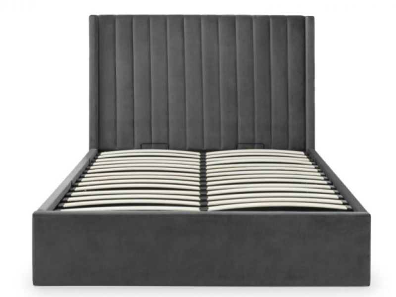 Julian Bowen Langham 5ft Kingsize Grey Fabric Ottoman Bed Frame