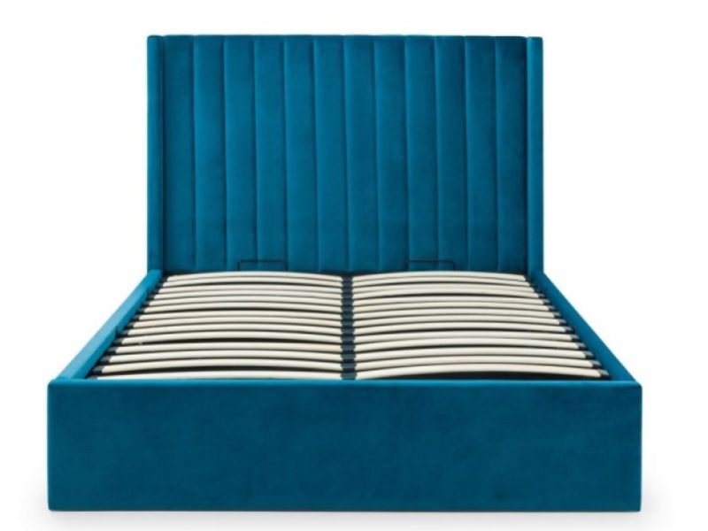 Julian Bowen Langham 4ft6 Double Teal Fabric Ottoman Bed Frame