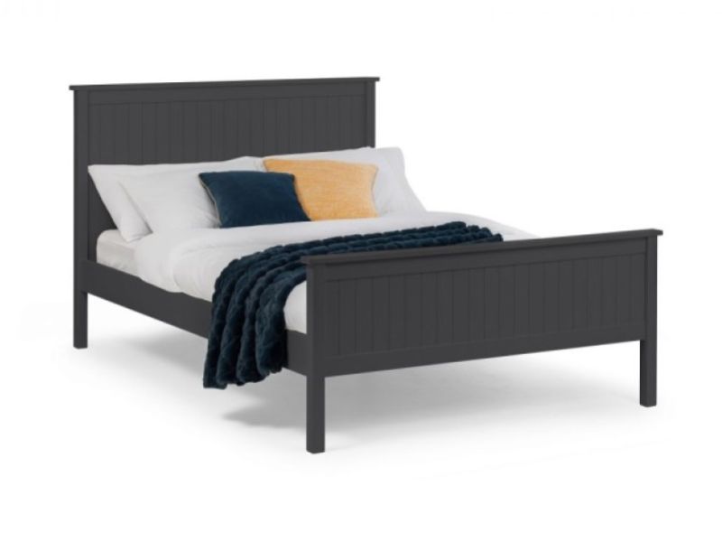 Julian Bowen Maine 5ft Kingsize Anthracite Wooden Bed Frame