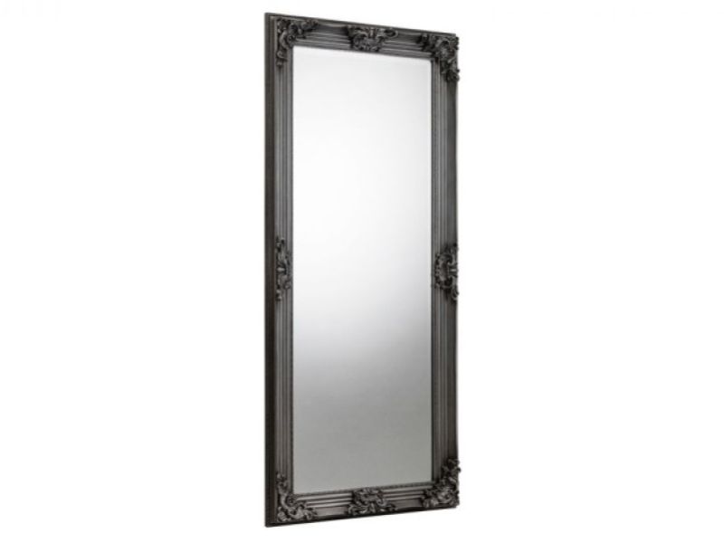 Julian Bowen Rococo Lean To Dress Mirror In Pewter