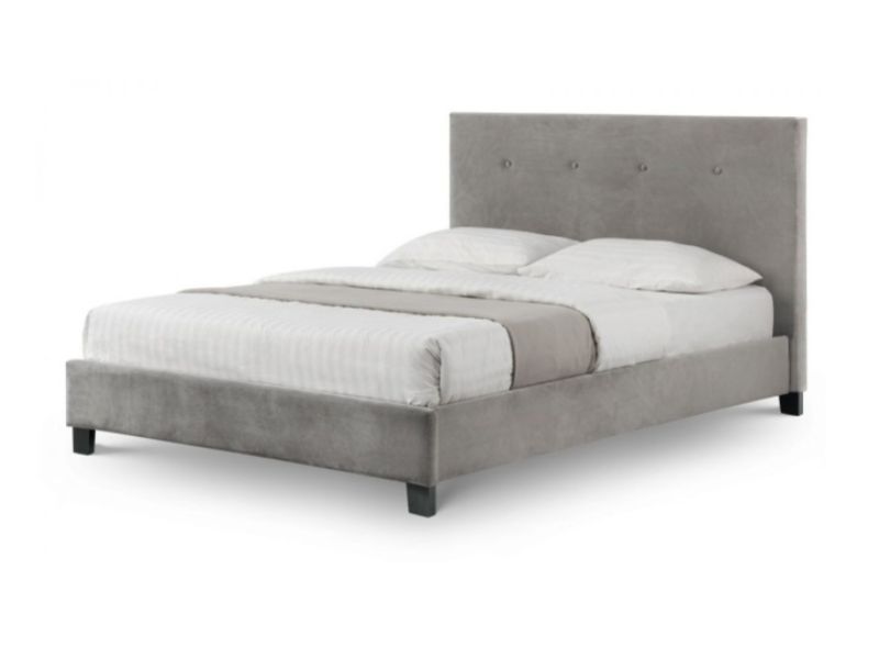 Julian Bowen Shoreditch 5ft Kingsize Grey Fabric Bed Frame