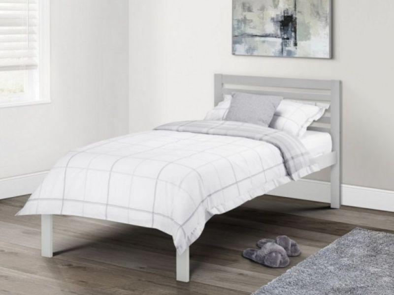 STORE CLEARANCE Julian Bowen Slocum 3ft Single Light Grey Wooden Bed Frame