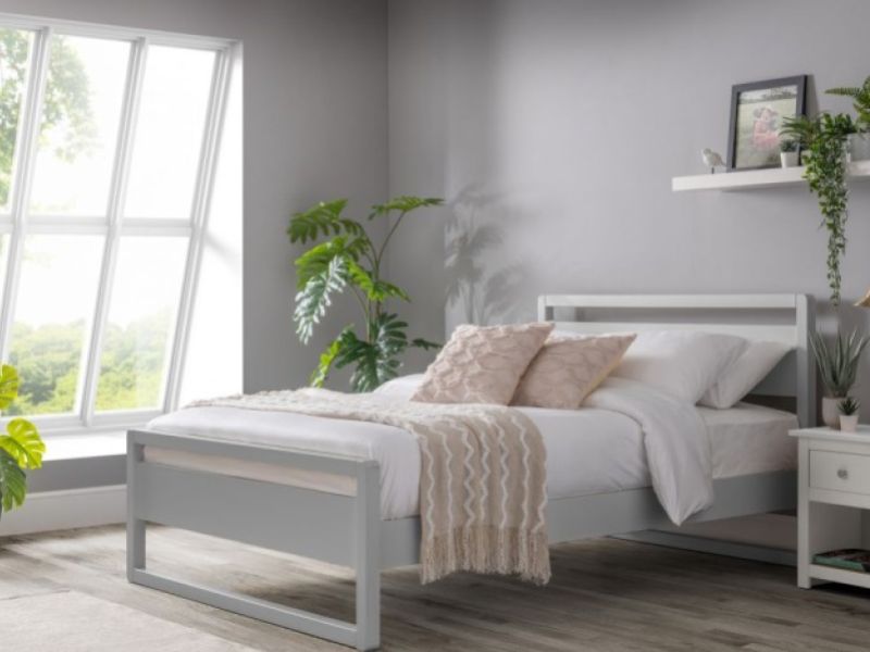 Julian Bowen Venice 4ft6 Double Wooden Bed Frame In Dove Grey