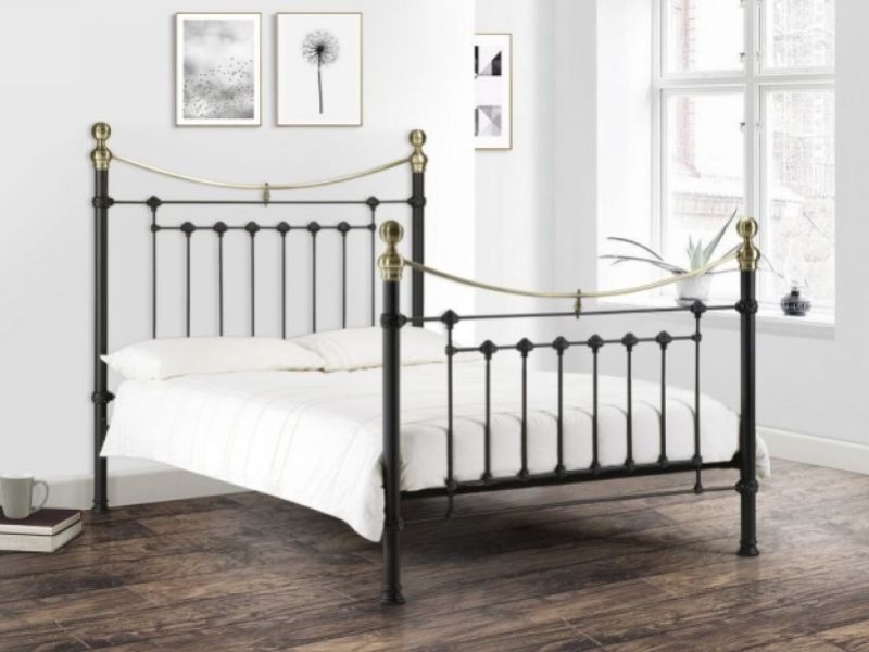 Julian Bowen Victoria 4ft6 Double Black Metal Bed Frame