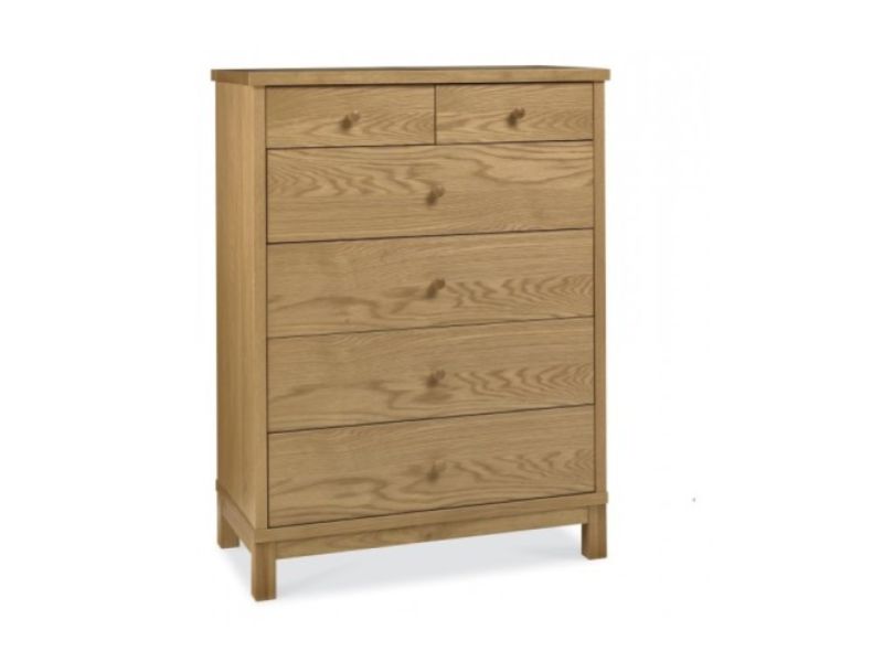 Bentley Designs Atlanta Oak 4 Plus 2 Drawer Chest