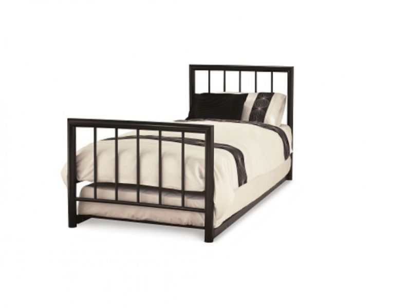 Serene Modena 3ft Single Black Metal Guest Bed Frame