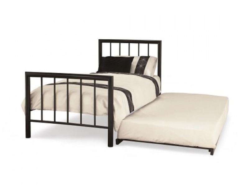 Serene Modena 3ft Single Black Metal Guest Bed Frame