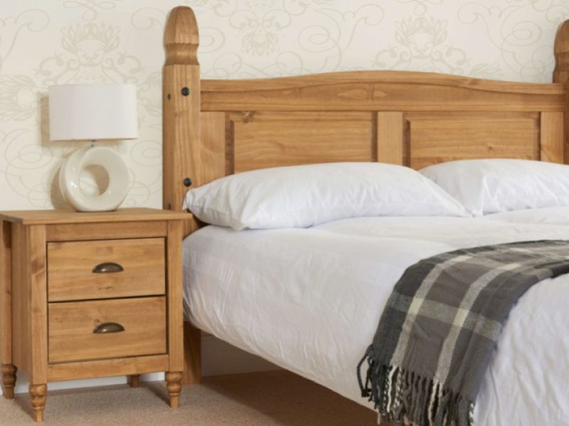 Birlea Corona 4ft6 Double Pine Bed Frame with High Footend