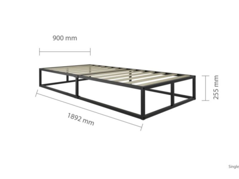 Birlea Soho 3ft Single Black Metal Platform Bed Frame